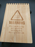 Bamboo notepad small - Warning...