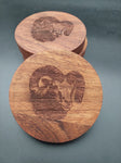 Acacia Coaster - Set of 4 - Rams Head