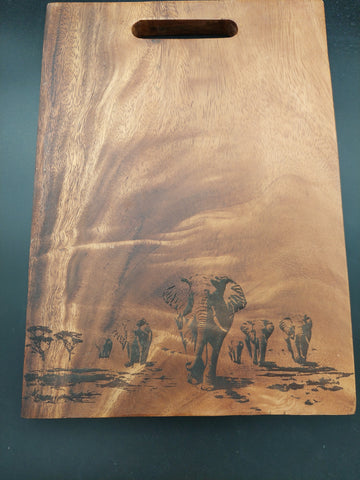 Chopping Board Large - Elephants