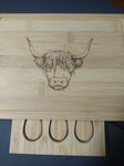 Cheese Board - Rectangular with knife set - Bulls Head