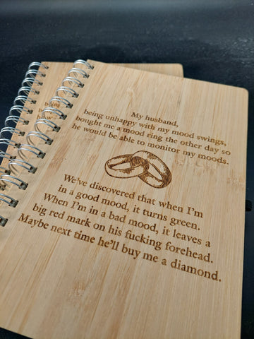 Bamboo notebook - My Husband