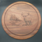 Acacia Grooved Board - Stag in Forest