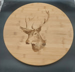 Bamboo Lazy Susan - Stag Head