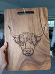 Chopping Board Large ,Highland cattle.