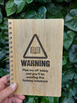 Bamboo notebook - Warning